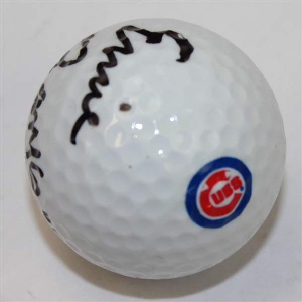 Hall of Fame Ernie Banks Signed Chicago Cubs Logo Golf Ball JSA ALOA