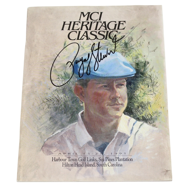 Payne Stewart Mint 10 Signature on 1991 MCI Heritage Classic Program JSA ALOA