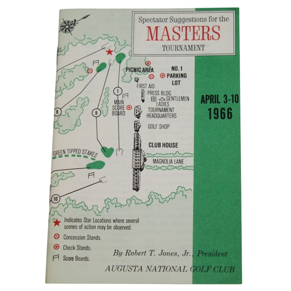 1966 Masters Tournament Spectator Guide
