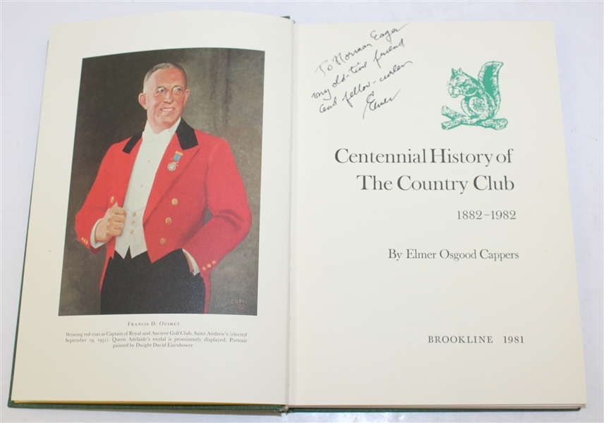 1981 'Centennial History of the Country Club' Book Signed by Elmer Cappers JSA ALOA