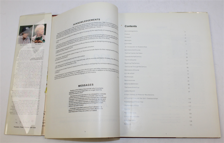 'Nuwara Eliya Golf Club - 100 Years' Book by Pam Fernando with Gun Pieris