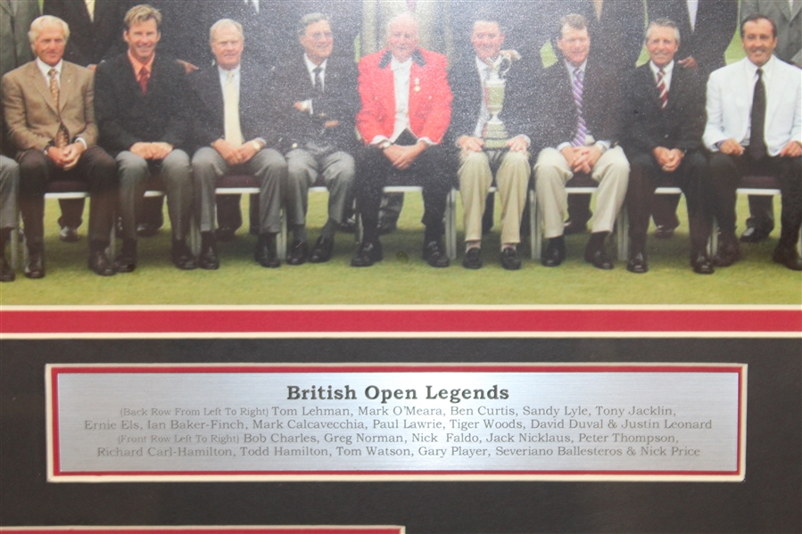 2005 Jack Nicklaus & British Open Legends Display - Photos, 5lb Note, & Plaque - Framed