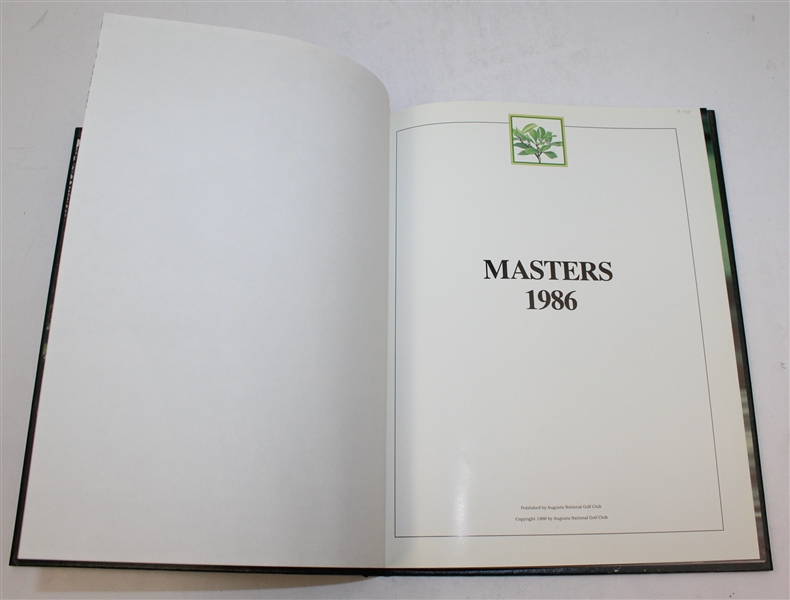 1986 Masters Annual - Nicklaus' 6th and Final Green Jacket