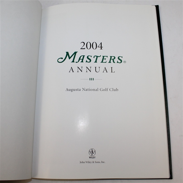 2000, 2001, & 2004 Masters Annual Books 