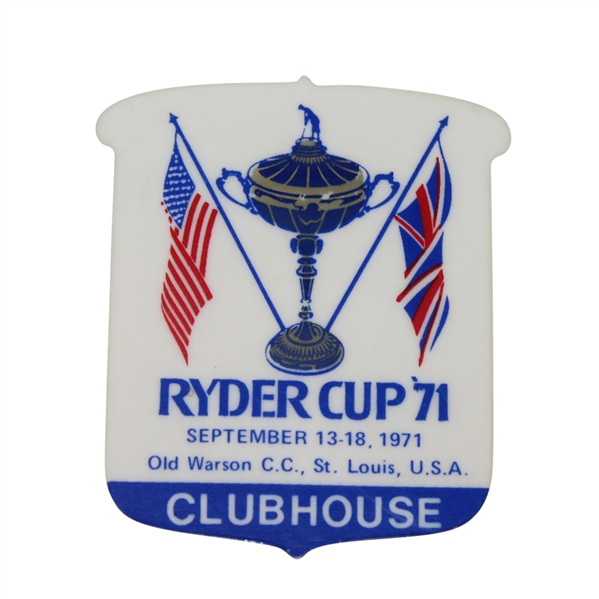 1971 Ryder Cup Clubhouse Badge