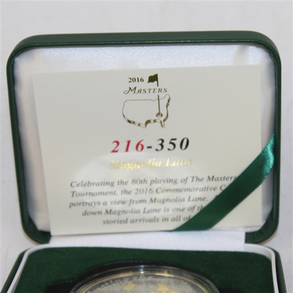 2016 Masters Tournament Commemorative Coin- Magnolia Lane