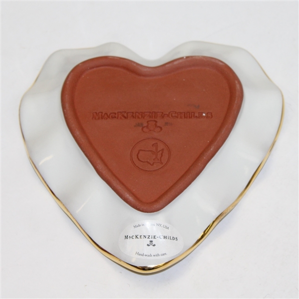 Masters Checkered Heart Shaped Cocktail Plate- MacKenzie-Childs Exclusive