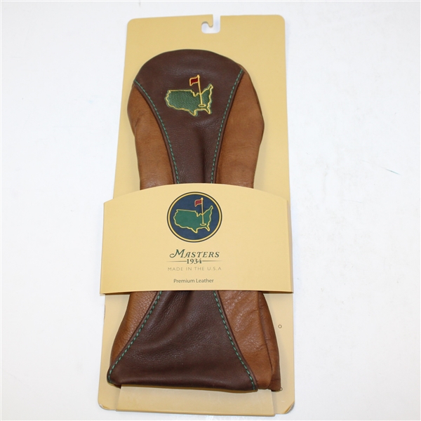 Premium Brown Leather Masters Driver Head Cover