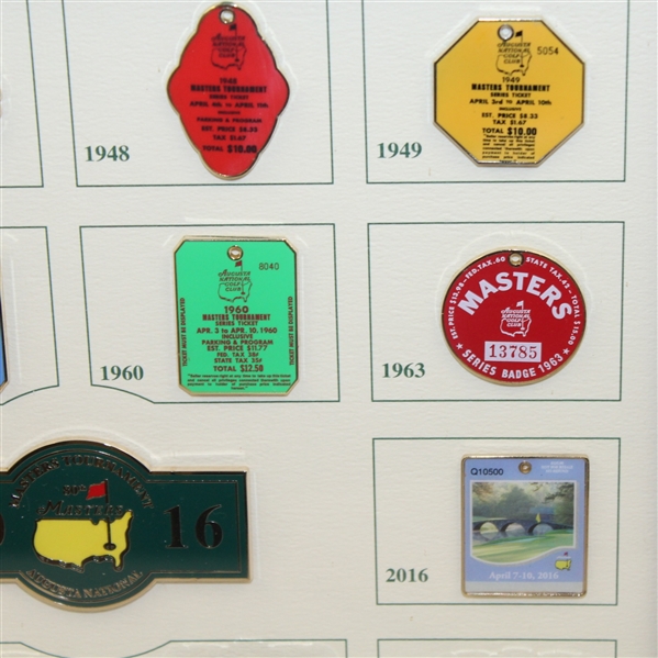 Limited Edition 2016 Masters Commemorative Pin Set- #20/250 Framed