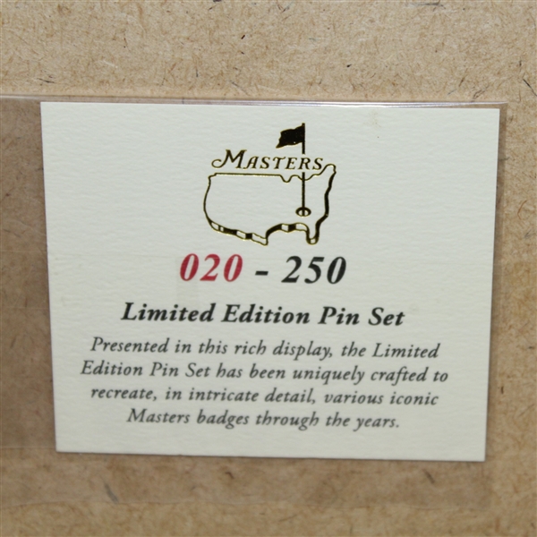 Limited Edition 2016 Masters Commemorative Pin Set- #20/250 Framed