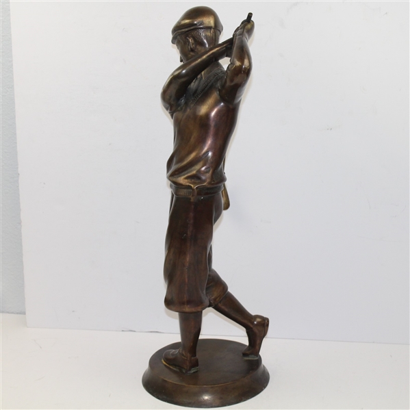 Vintage Large Depicted Turn of Century Golfer - Unmarked Bronze Statue - Over 2ft Tall!