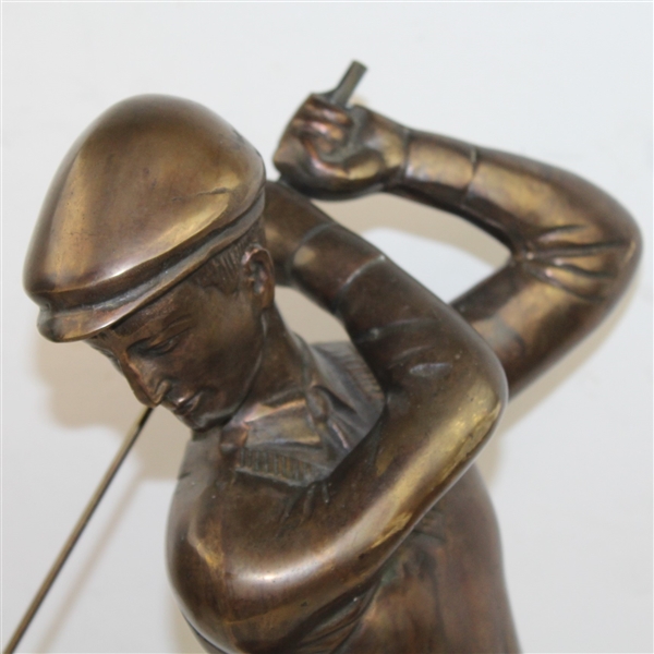 Vintage Large Depicted Turn of Century Golfer - Unmarked Bronze Statue - Over 2ft Tall!