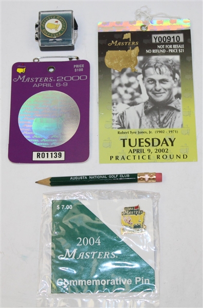 Miscellaneous Masters Items Lot - Badges, Scorecards, Ball Markers, Bag Tags, and other
