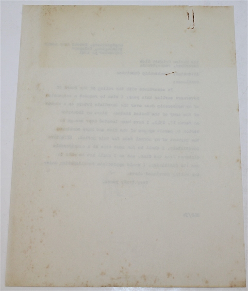 1941 War Time Letters To & From Merion Cricket Club Regarding Dues While Enlisted
