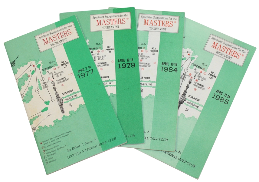 Masters Spectator's Guides- 1977, 1979, 1984, 1985