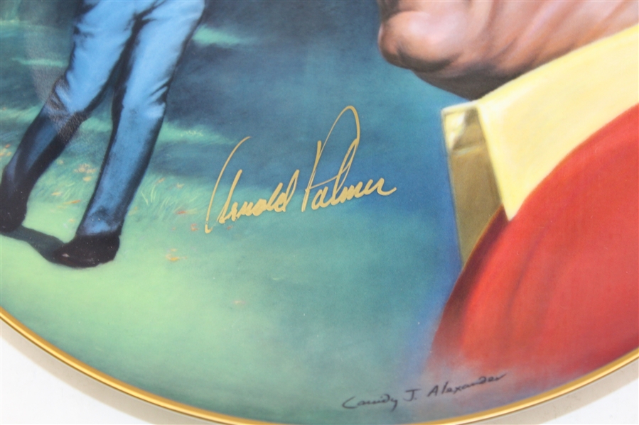 Arnold Palmer Signed 1983 Athlete of the Decade Cassidy Alexander Plate FULL JSA #Z25679