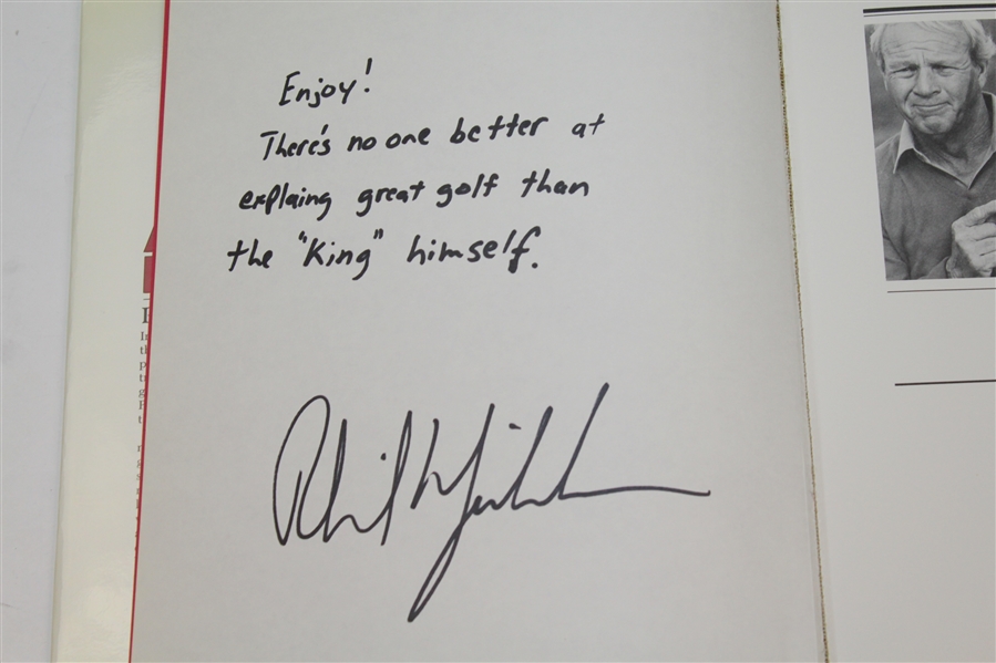 Phil Mickelson Signed 'Arnold Palmer - Play Great Golf' Book with Palmer Inscription JSA #Q64235