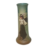 Weller Dickensware Vase- Female Golfer (Early 1900s) - R. WAYNE PERKINS COLLECTION