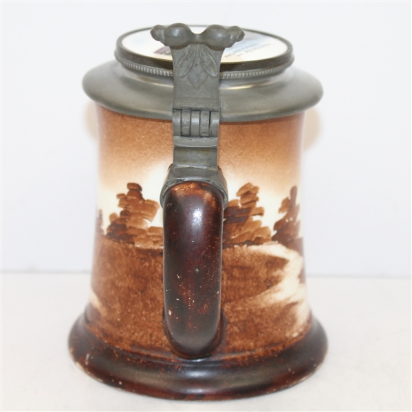 O'Hara Dial Golf Themed Stein- Pewter and Ceramic Lid- R. WAYNE PERKINS COLLECTION
