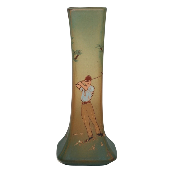 Weller Dickensware Vase- Male Golfer- R. WAYNE PERKINS COLLECTION