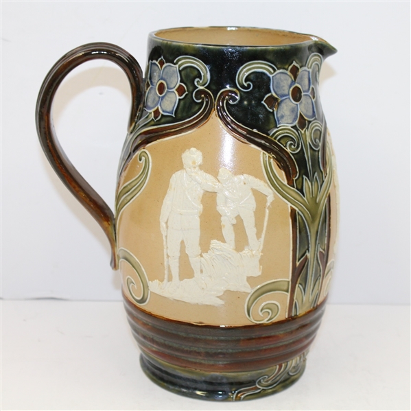 Doulton Lambeth Pitcher- Golf Themed- R. WAYNE PERKINS COLLECTION
