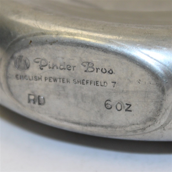 Pinder Bros Sheffield Golf Themed Pewter 6oz Flask