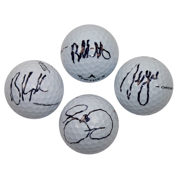 Jason Day, Bubba Watson, Sergio Garcia, & Brooks Koepka Signed Golf Balls JSA ALOA
