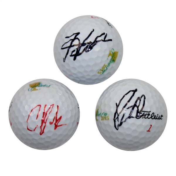 Patrick Reed, Hideki Matsuyama, & Chris Kirk Signed President's Cup Logo Golf Balls JSA ALOA