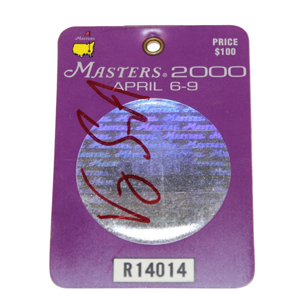 Vijay Singh Signed 2000 Masters Series Badge PSA/DNA #AB19227