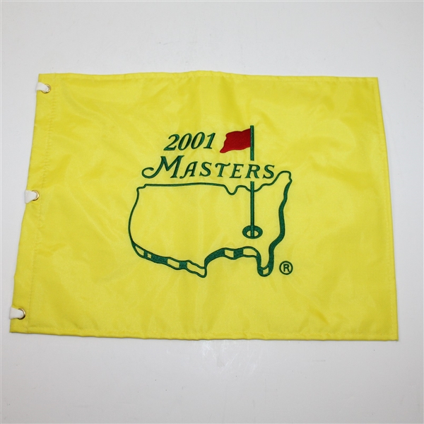 2001 Masters Pin Flag & Tiger Woods Used Practice Putting Ball