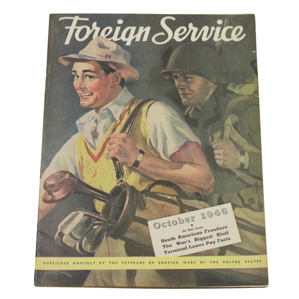1946 Issue of 'Foreign Service' Magazine with Golfer/Soldier Cover