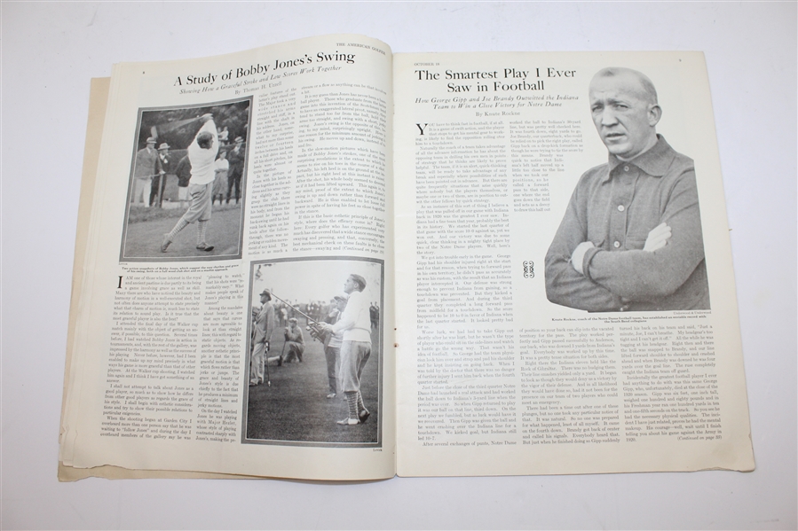 1924 October 'The American Golfer' Magazine with Bobby Jones US Amateur Cover Story