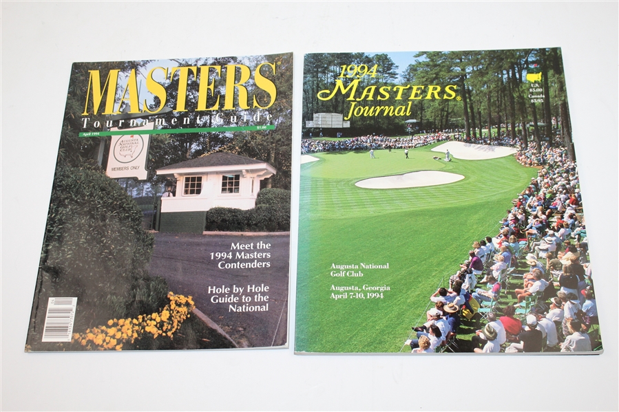 1994 Masters Miscellaneous Items - Hat, Journal, Newspaper, Pairing Sheet, Guide
