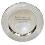 1940 Pine Valley GC Sterling Silver Helen & George Crump Memorial Cup Plate by Caldwell