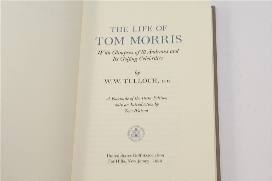 The Life of Tom Morris Limited Cased USGA Edition Book #296/1500
