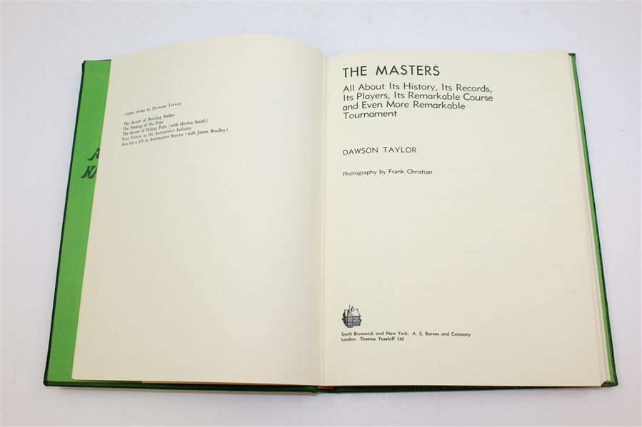 1973 'The Masters - Profile of a Tournament' Signed by 9 Champions JSA ALOA