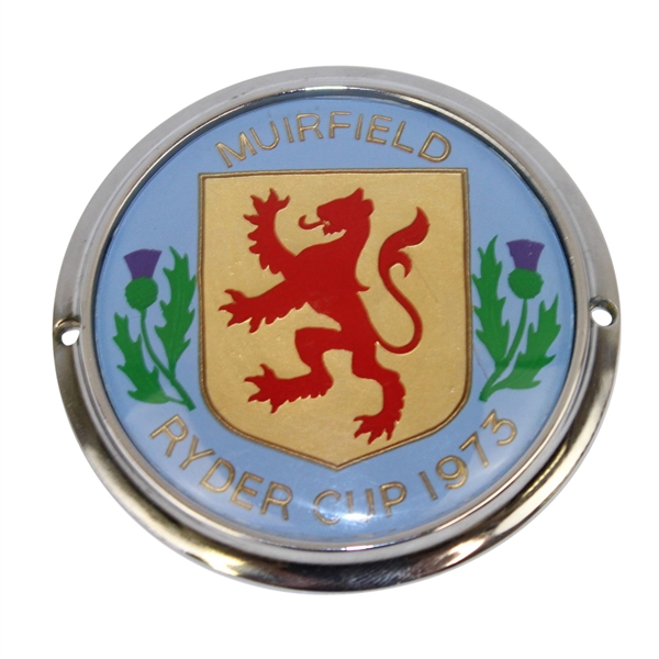 1973 Ryder Cup at Muirfield Badge with Mustee Letter