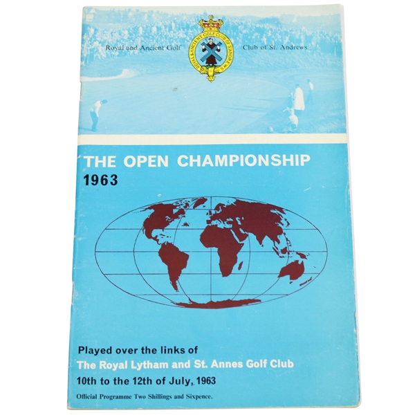 1963 Open Championship at Royal Lytham Program - Bob Charles Winner
