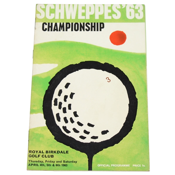 1963 Schweppes' Championship at Royal Birkdale GC Program - Peter Butler Winner