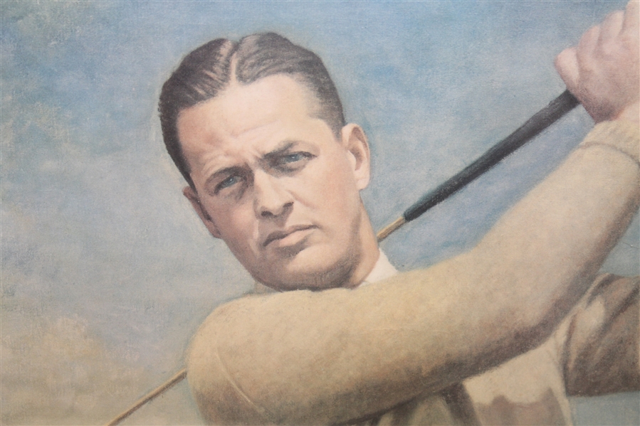 Bobby Jones Reproduction Print by Dwight D. Eisenhower - Framed-Similar Print Is Over Fireplace @ Berckmans Place