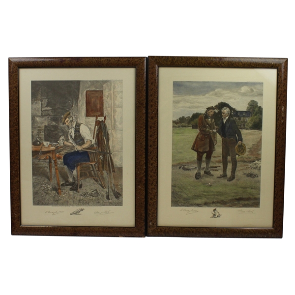 Lot of Two James Dobie Etchings After Dendy Sadler Paintings-LEE CRIST COLLECTION