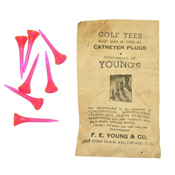 Young's Golf Tees Dilators - F.E. Young & Co. - Also May Be Used As Catheter Plugs-LEE CRIST COLLECTION