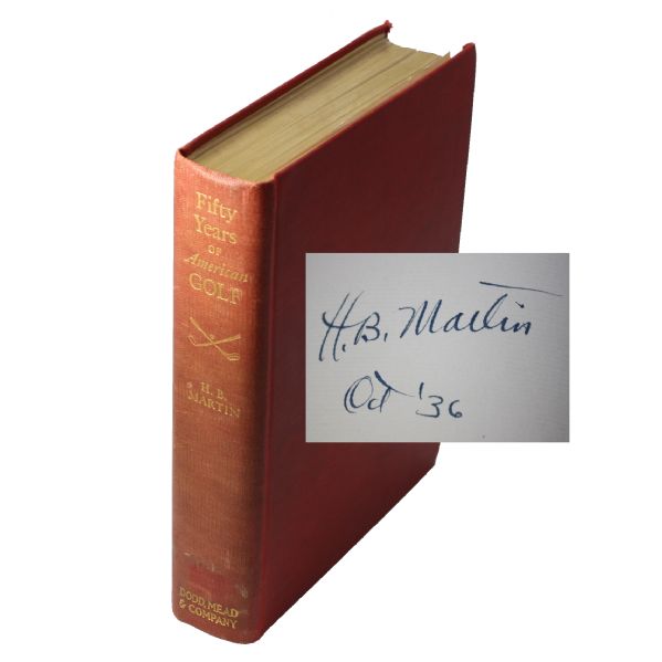 'Fifty Years of American Golf' Book Signed by Author H. B. Martin 203/355