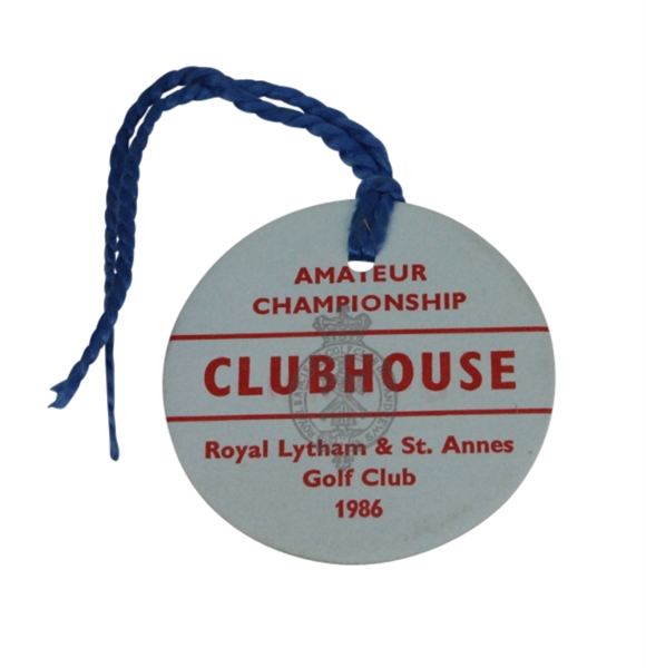 1986 British Amateur at Royal Lytham & St. Annes Clubhouse Ticket