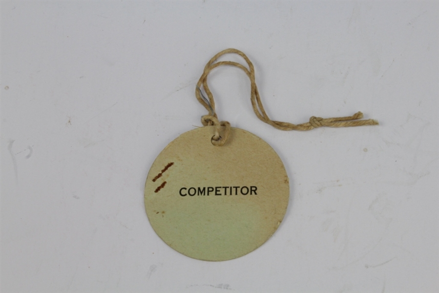 1947 The Dunlop Masters Golf Tournament Competitor Badge