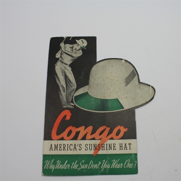 Lot of 3 Three Vintage Golf Advertising Pieces - Bexel, Congo Hat, and Spalding