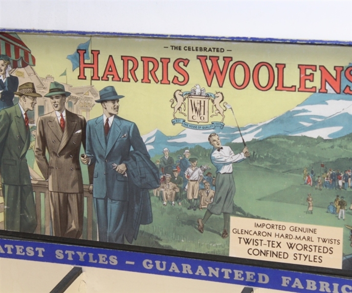  Golf Illustrated Vintage Harris Woolens (Est. 1907) Display Box
