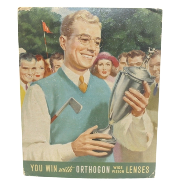 Bausch and Lomb Vintage Orthogon Wide Vision Lenses Golf Advertising Stand-Up