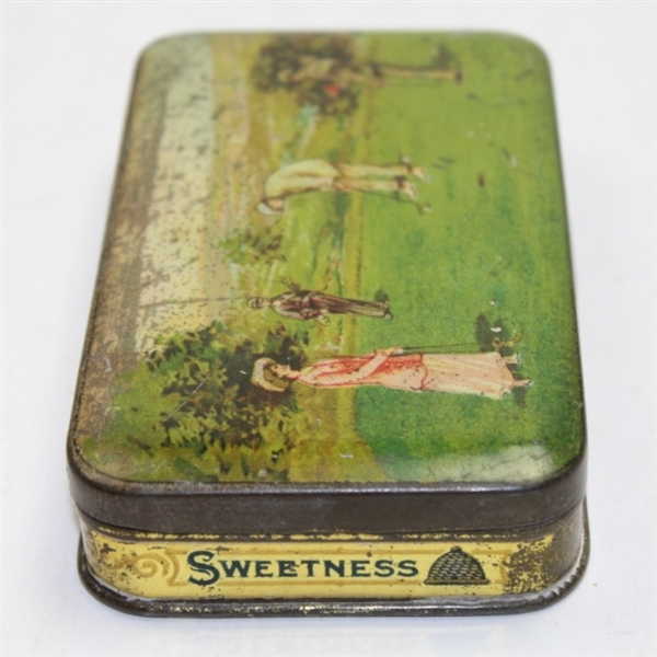 Vintage Pascall's Pure Confectionery Tin with Golf Scene - Purity/Sweetness Trade Mark