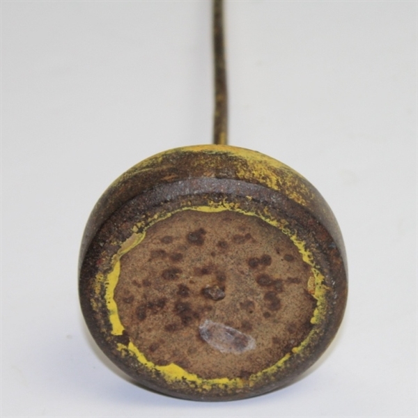 Vintage Yellow #4 Putting Green Hole Marker